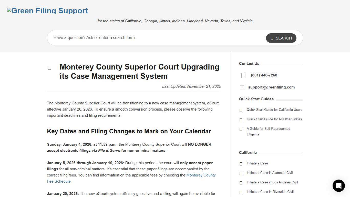 Monterey Superior Court Upgrades Case Management System